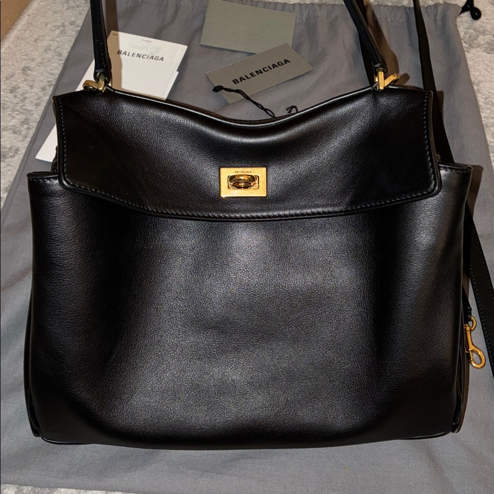 Balenciago Rodeo Small in Black w/ Gold Hardware.